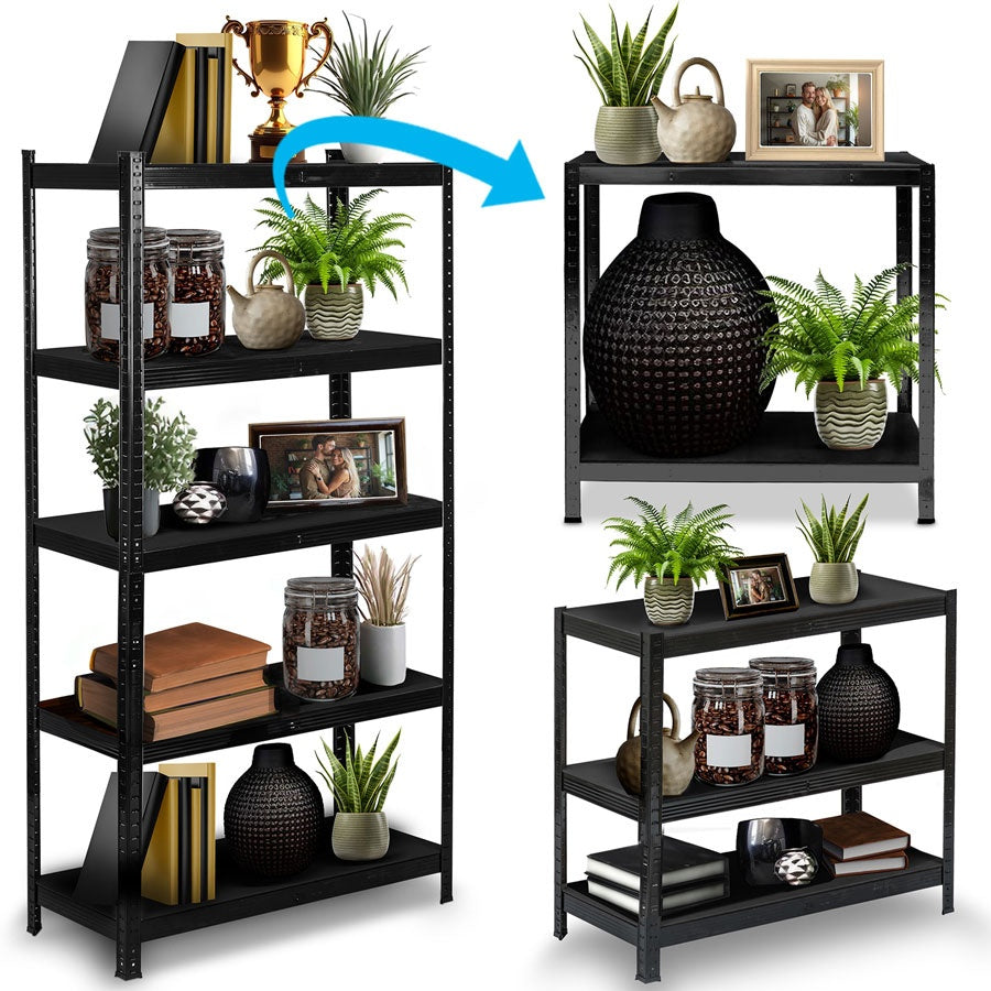 Metal warehouse shelf 180 x 90 x 40 cm Humberg HR-851 black