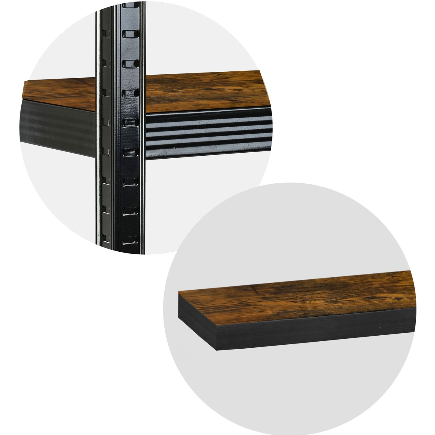 Metal warehouse shelf 180 x 90 x 40 cm Humberg HR-852 black