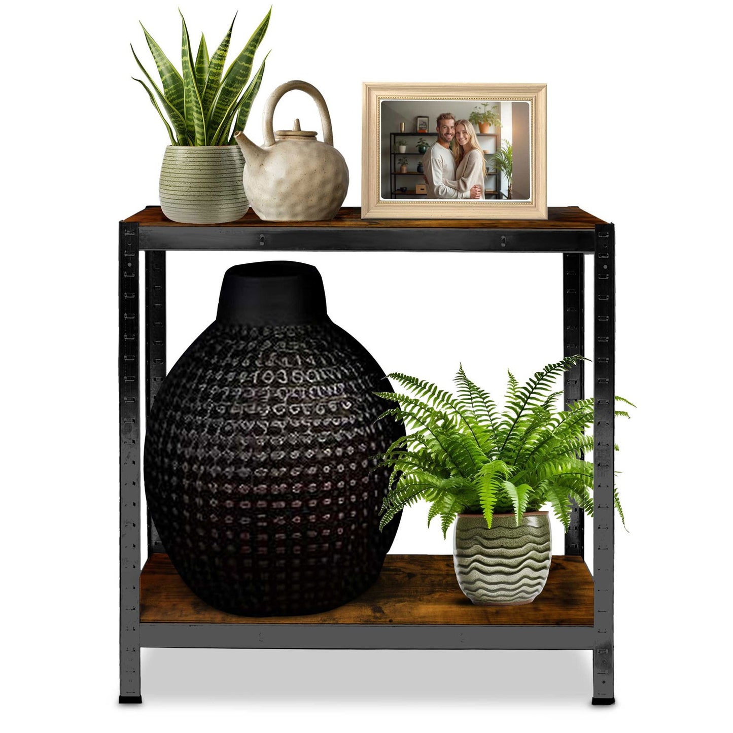 Metal warehouse shelf 180 x 90 x 40 cm Humberg HR-852 black