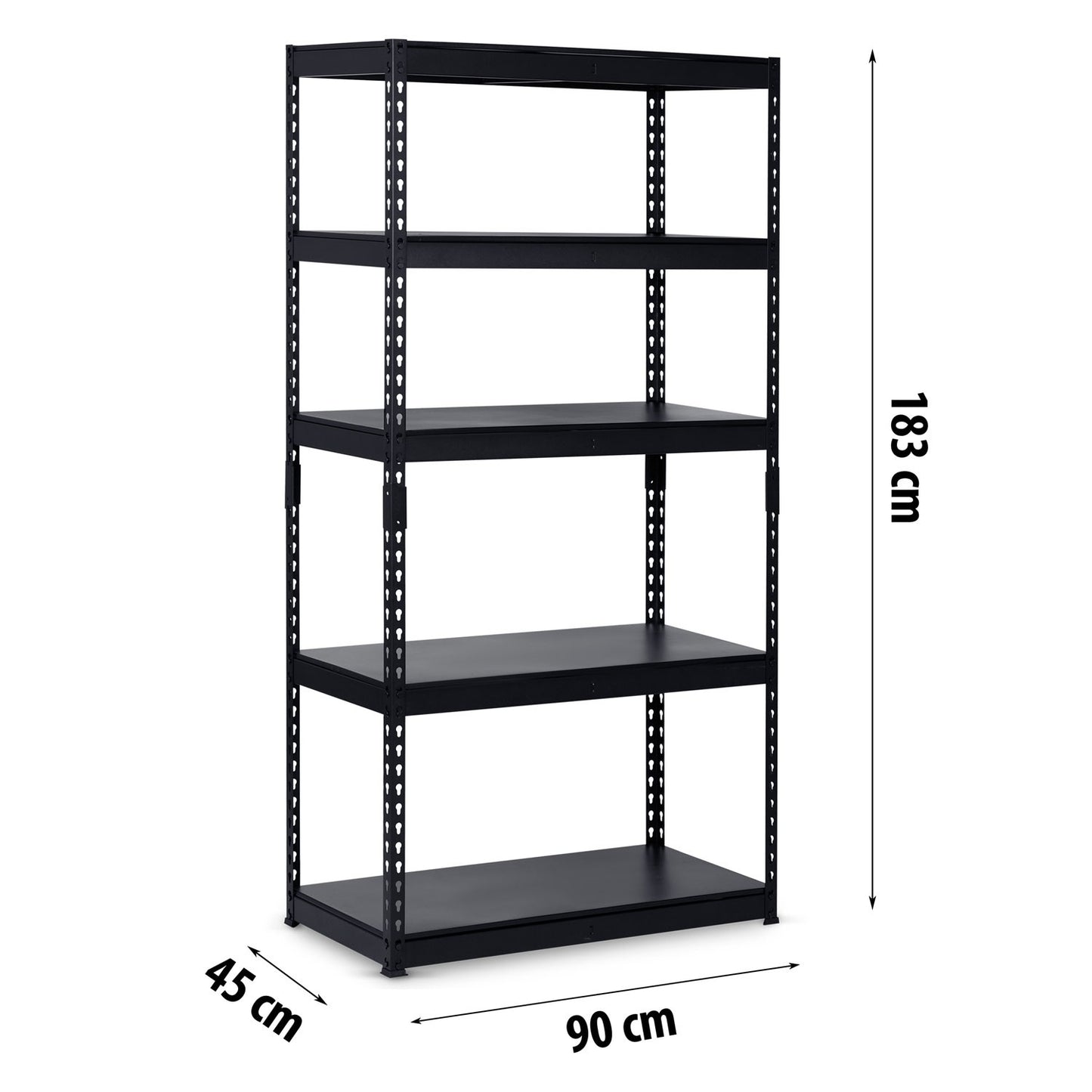 Metal warehouse shelf 183 x 90 x 45 cm Humberg HR-700 black