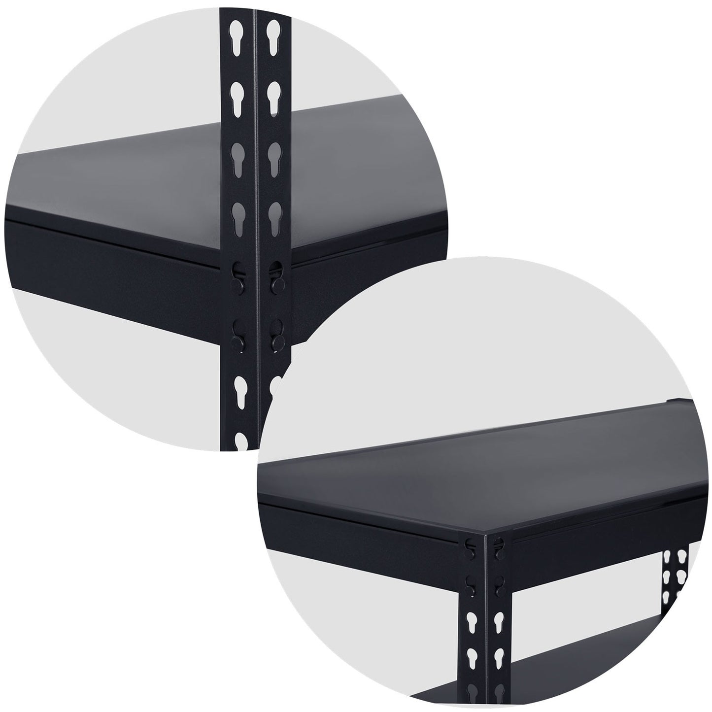 Metal warehouse shelf 183 x 90 x 45 cm Humberg HR-700 black