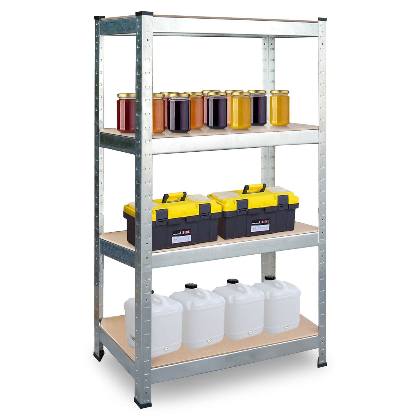 Metal warehouse shelf, set of 2, 174 x 80 x 40 cm Plonos PL-701