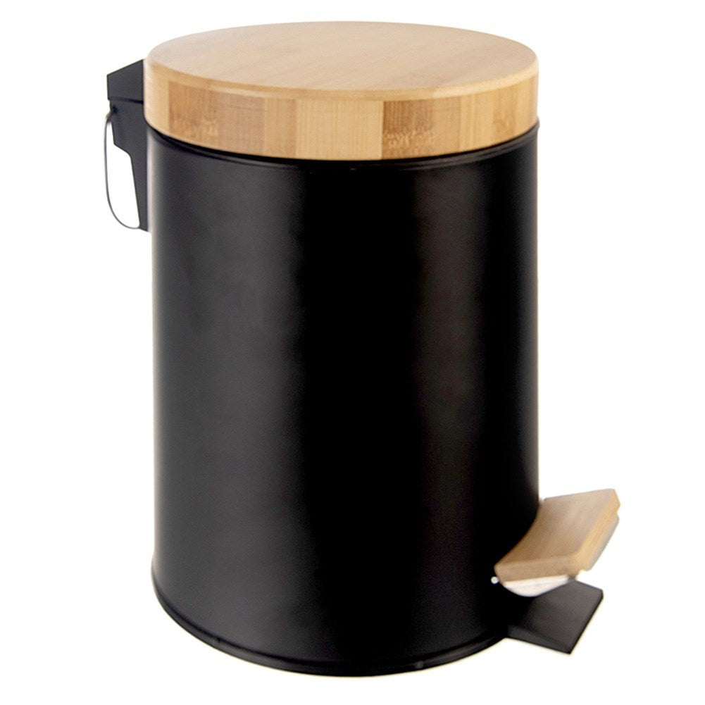 Metal waste bin with pedal black BLACK 3 l