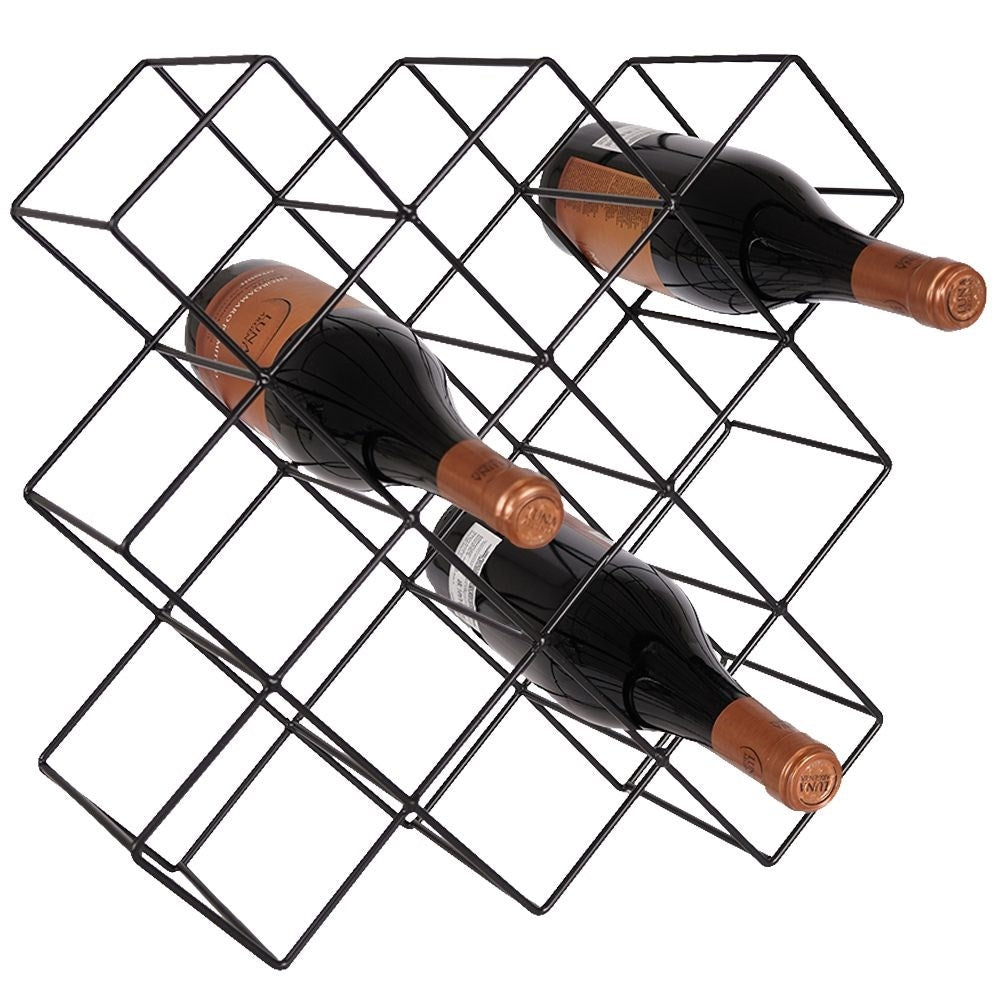 Metal wine rack for 13 bottles - Stylish wine storage