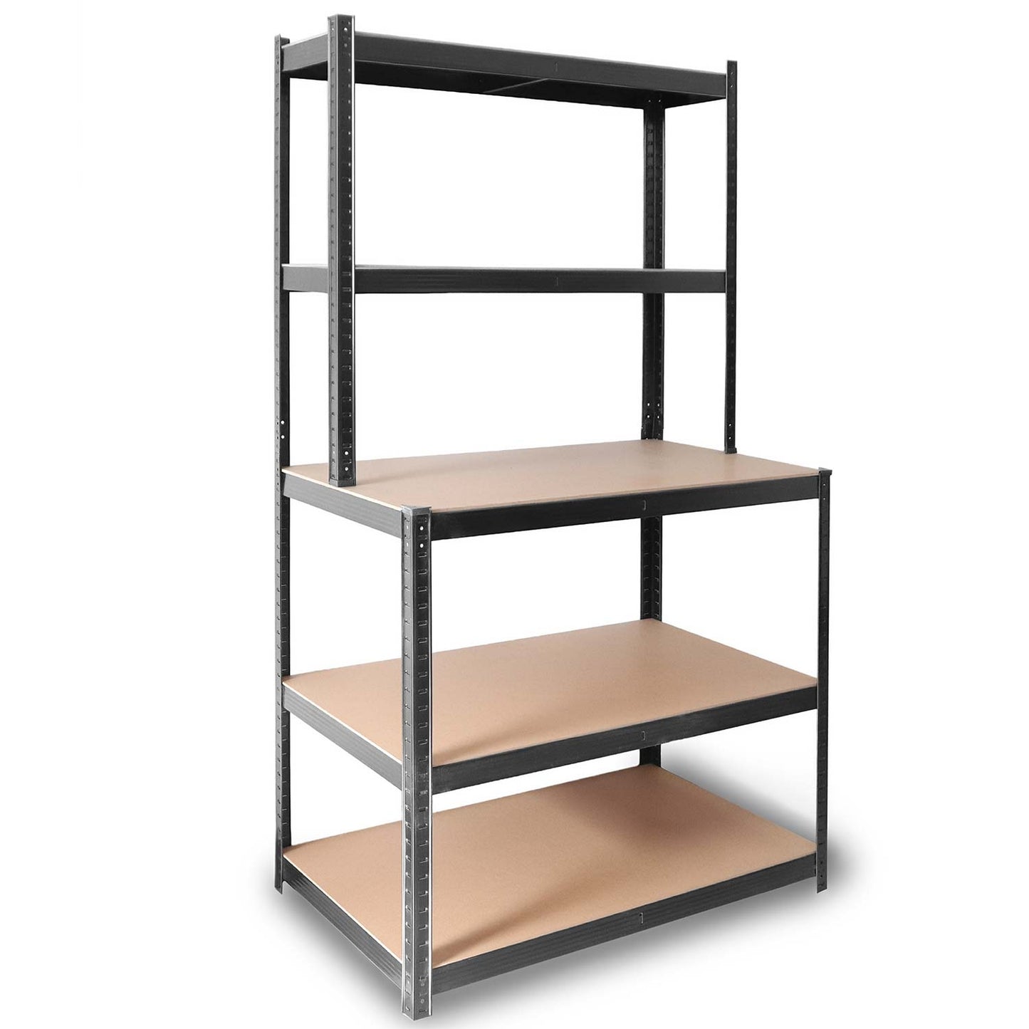 Metal workbench shelf 180 x 100 x 60 cm Humberg HR-855 black