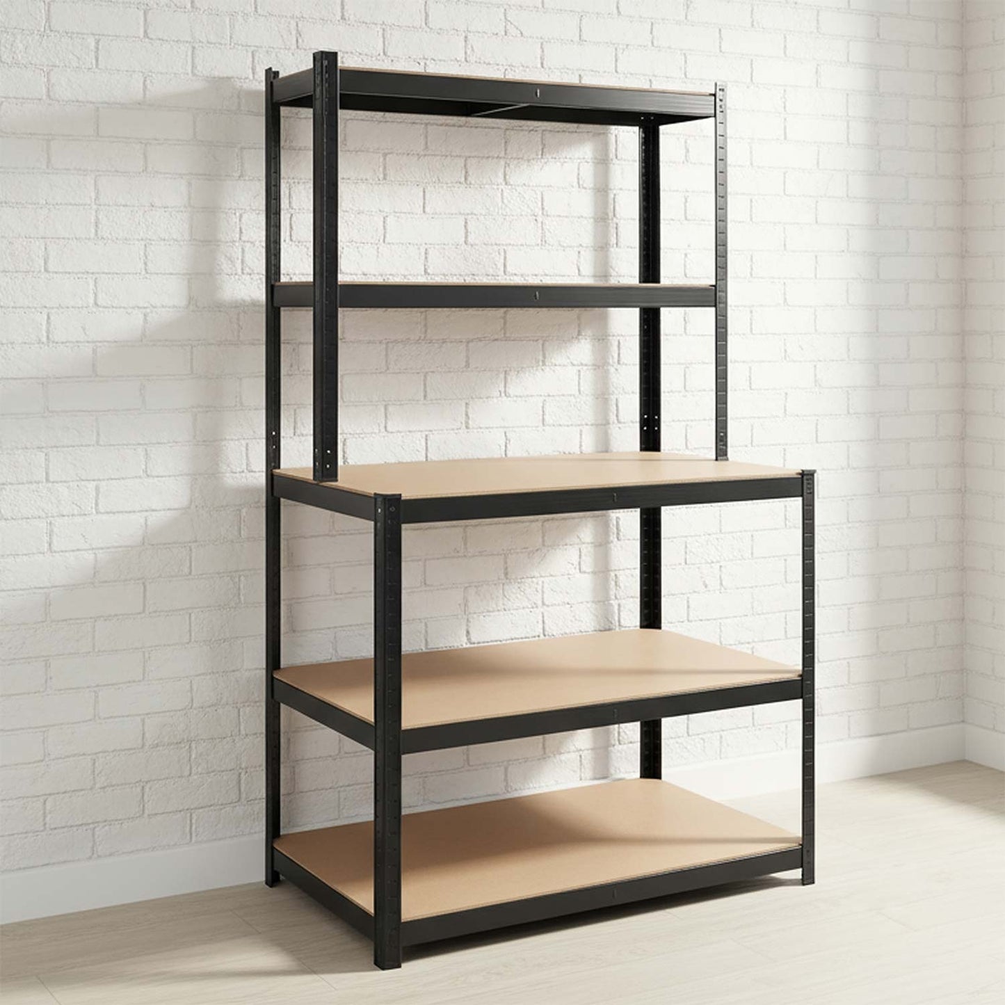 Metal workbench shelf 180 x 100 x 60 cm Humberg HR-855 black