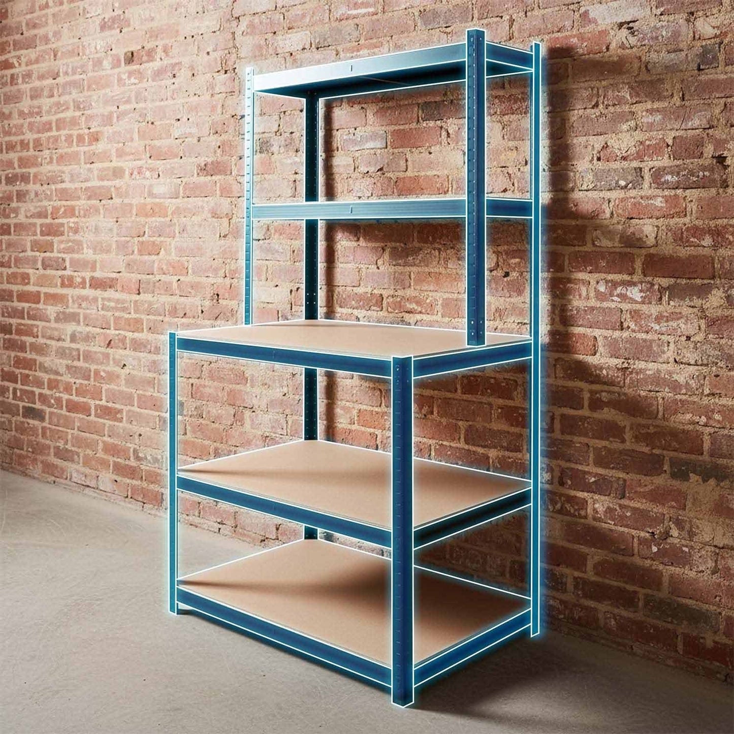 Metal workbench shelf 180 x 100 x 60 cm Humberg HR-855 black