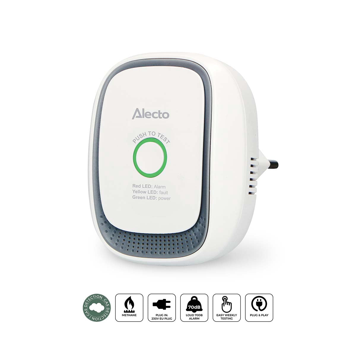 Methane Gas Detector with Visual and Acoustic Alarm