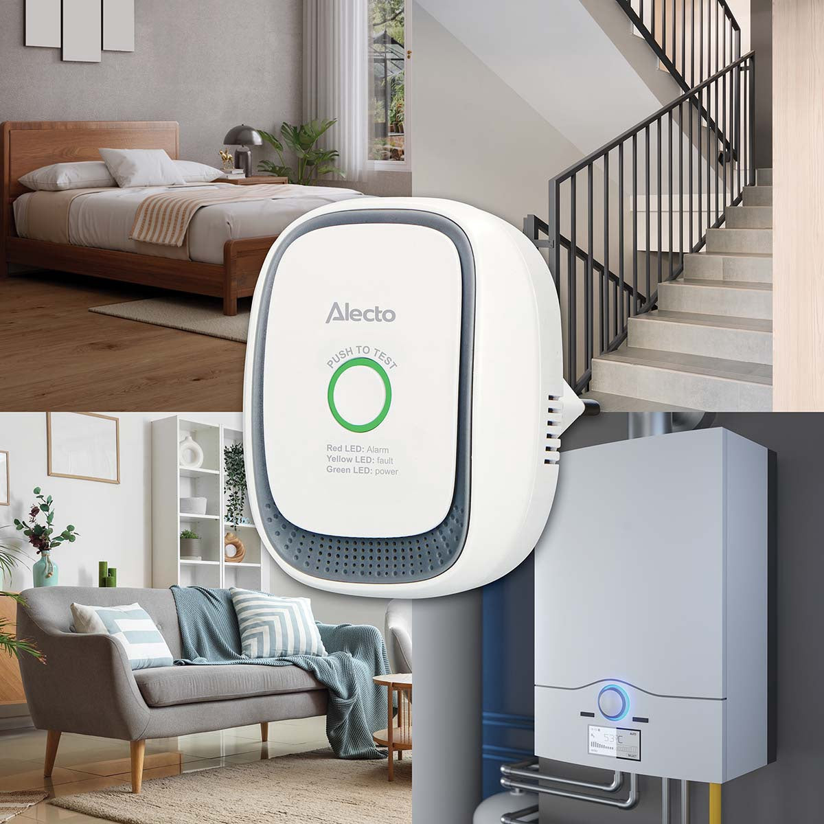 Methane Gas Detector with Visual and Acoustic Alarm