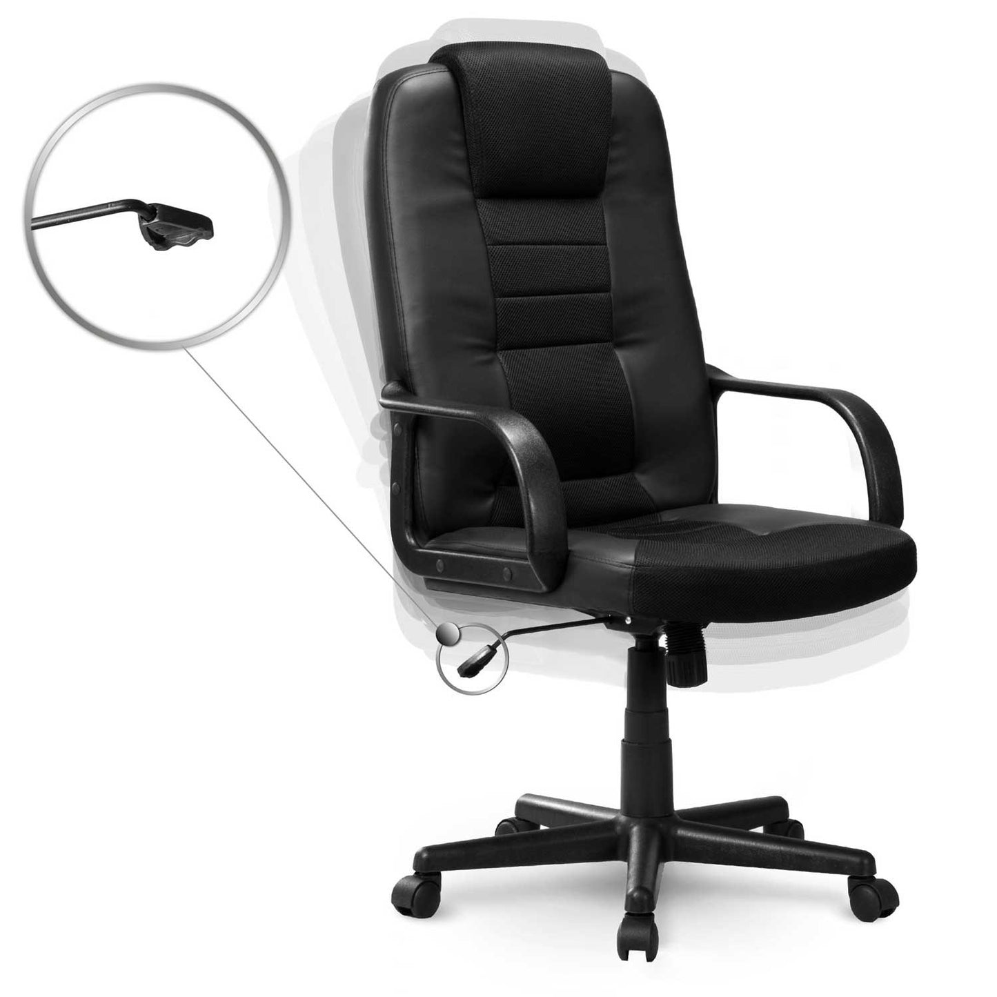 Micro-mesh leather armchair Sofotel 518B black