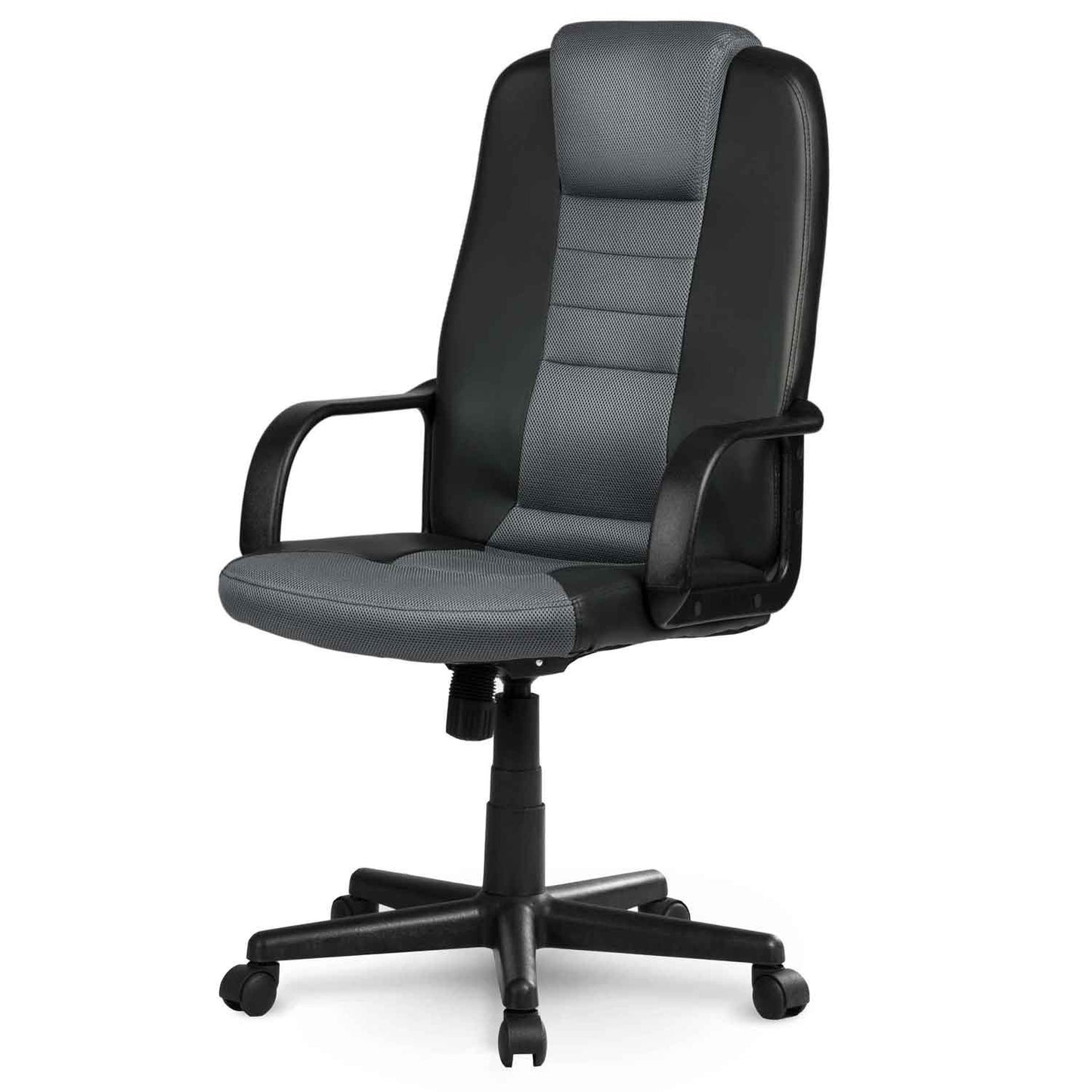 Micro-mesh leather office chair 518B black and gray