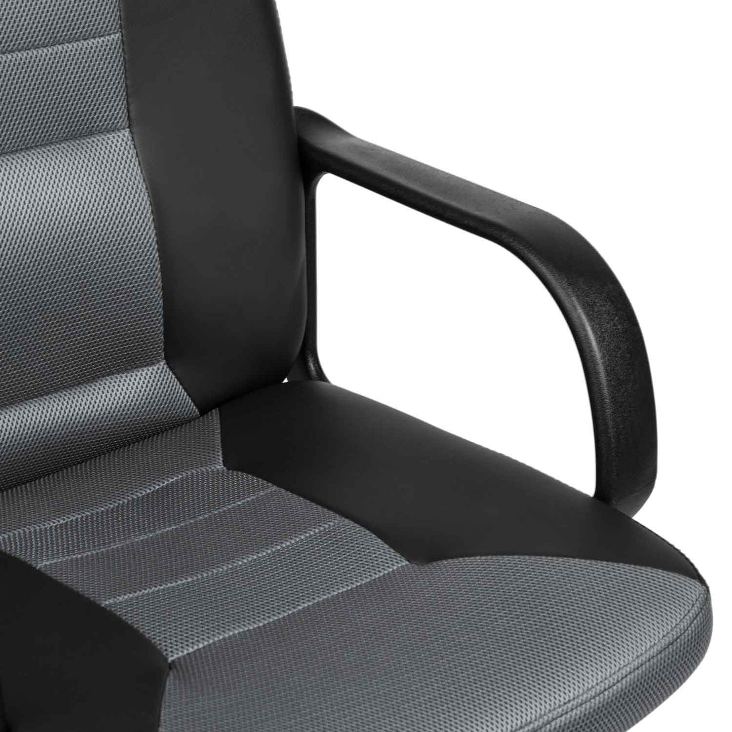 Micro-mesh leather office chair 518B black and gray
