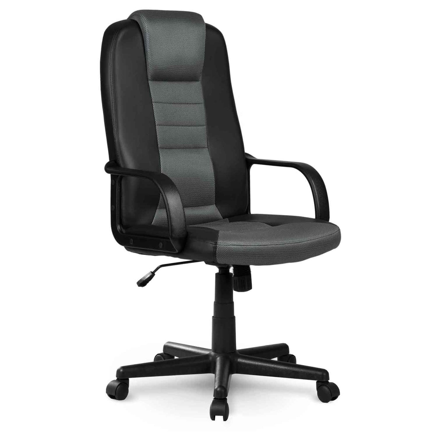 Micro-mesh leather office chair 518B black and gray