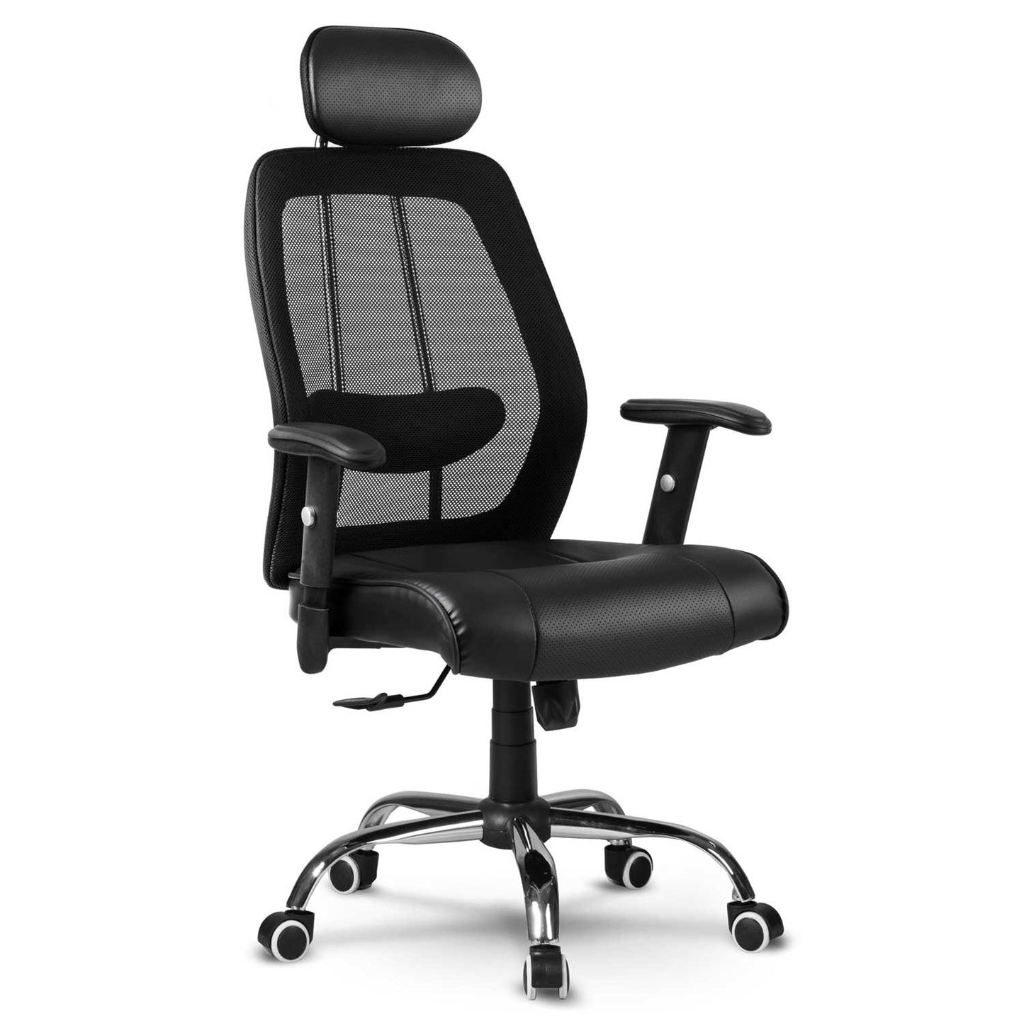 Micro-mesh leather office chair Monaco black