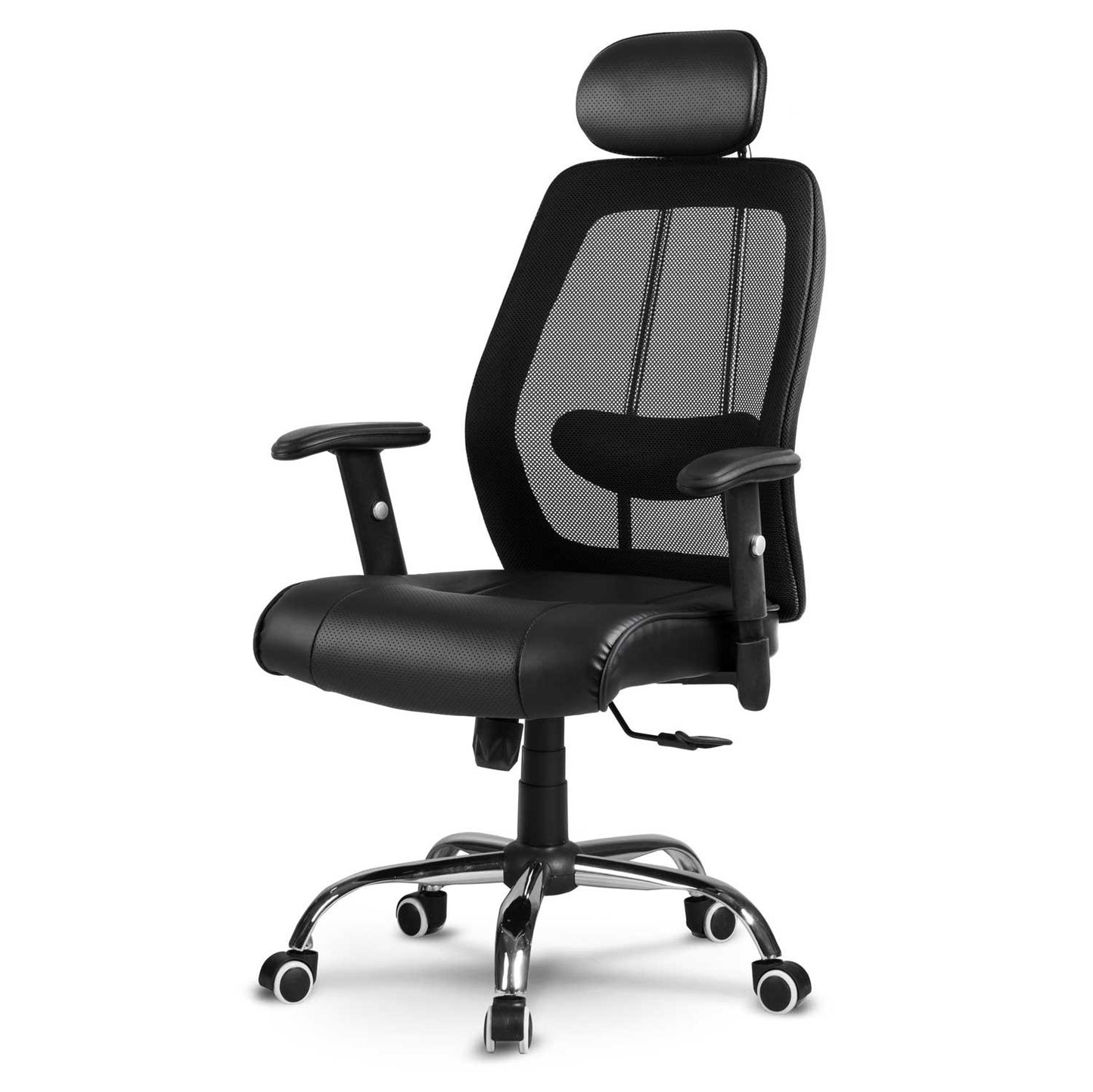 Micro-mesh leather office chair Monaco black