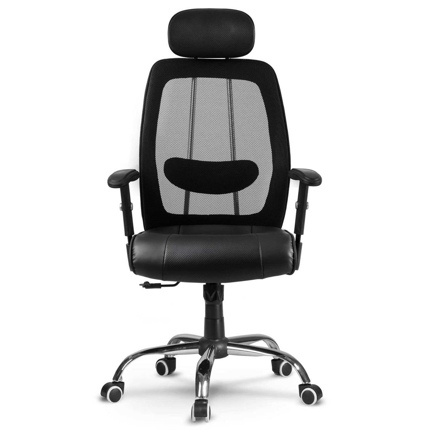 Micro-mesh leather office chair Monaco black