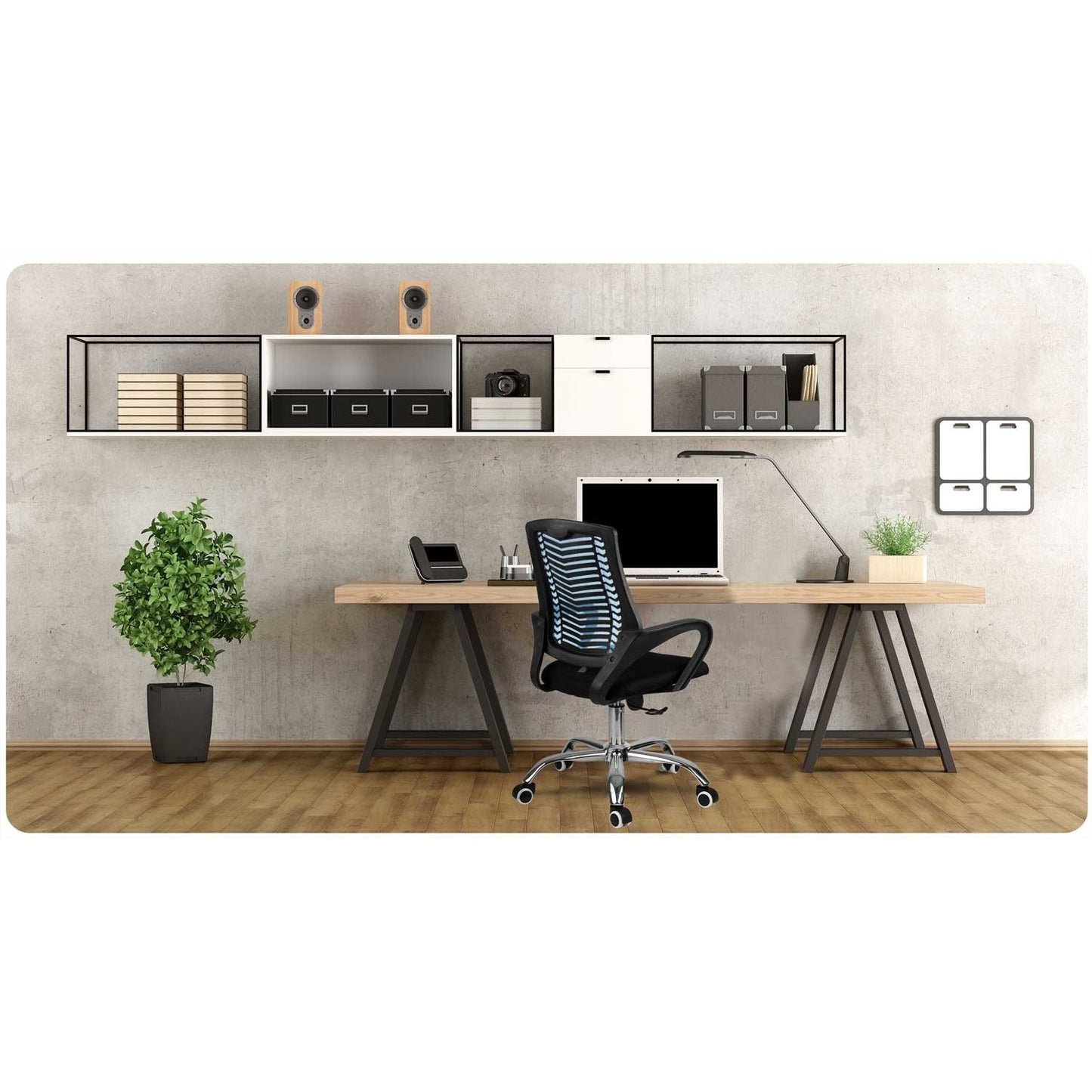 Micro-mesh office chair Sofotel Denar blue