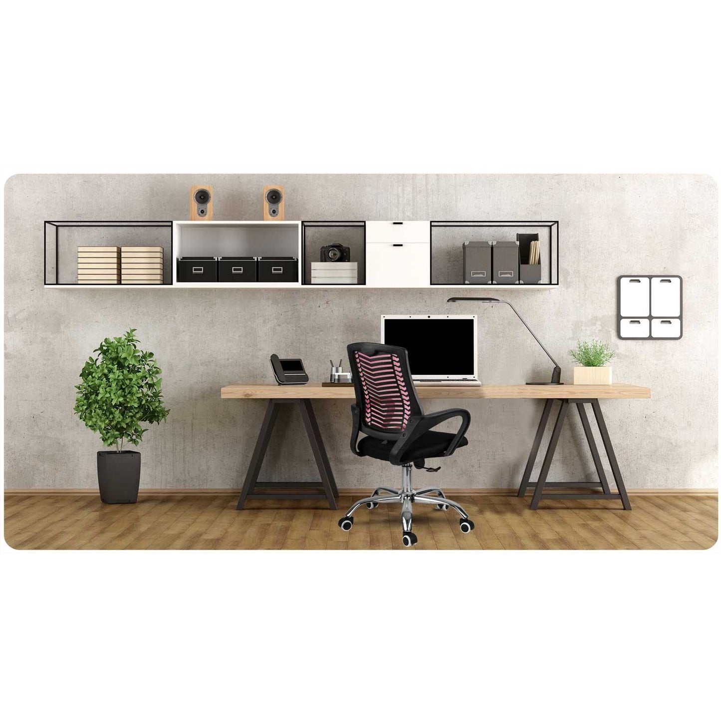 Micro-mesh office chair Sofotel Denar pink