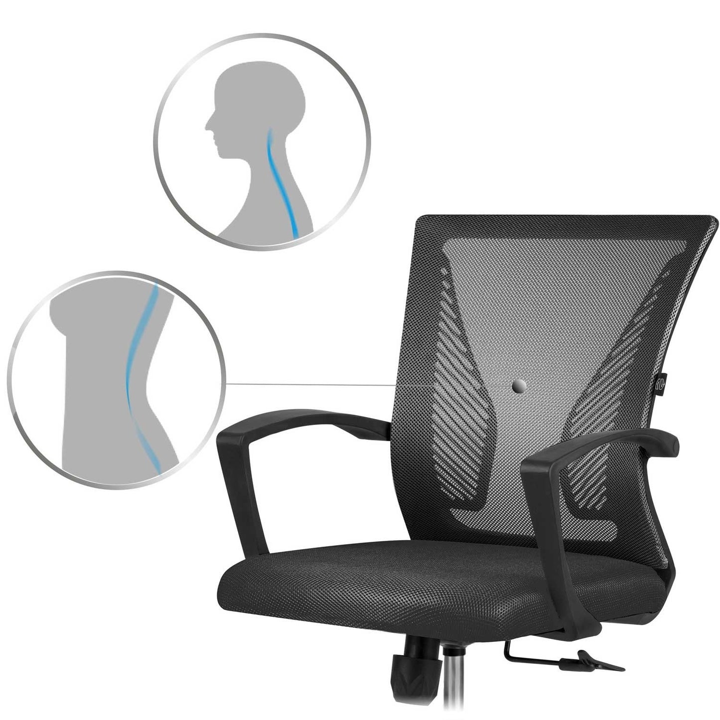 Micro-mesh office chair Sofotel Gontia black