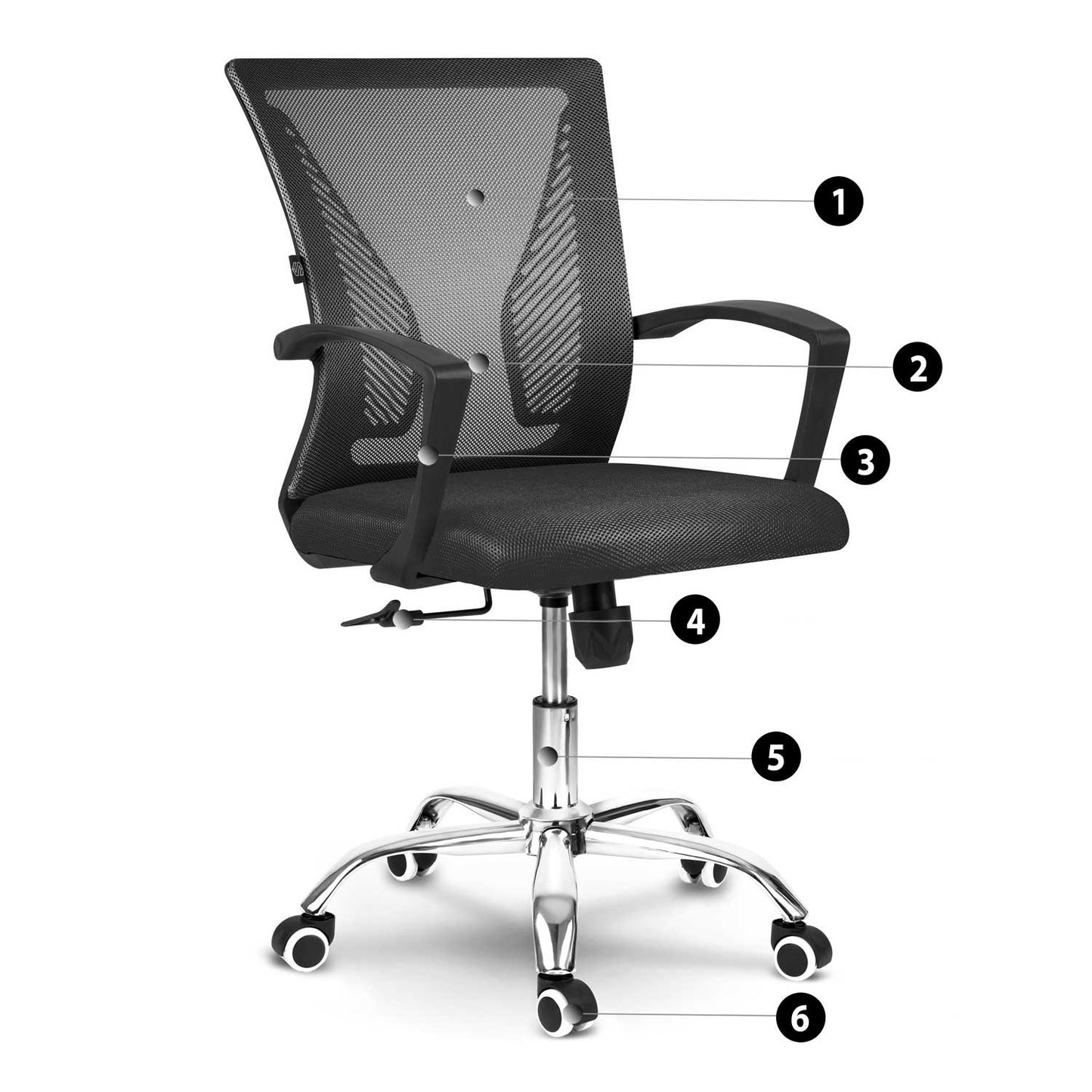 Micro-mesh office chair Sofotel Gontia black