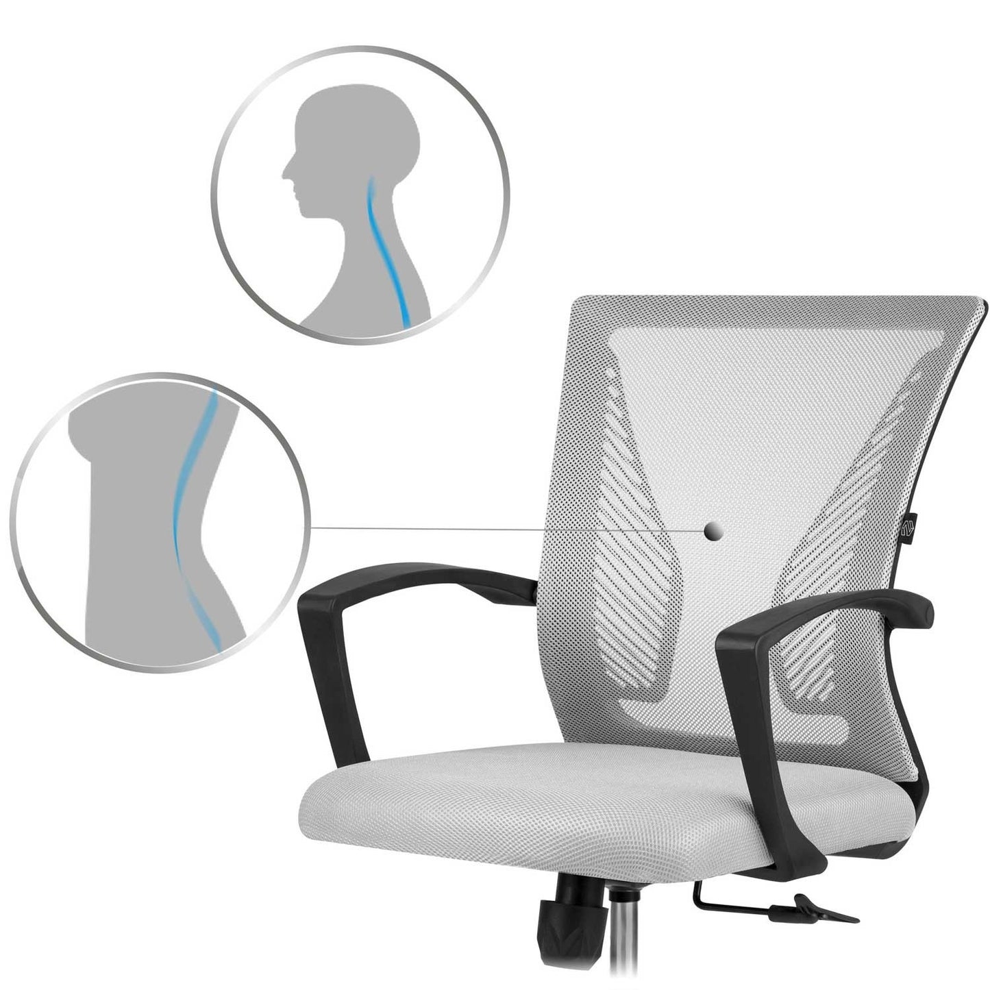 Micro-mesh office chair Sofotel Gontia gray