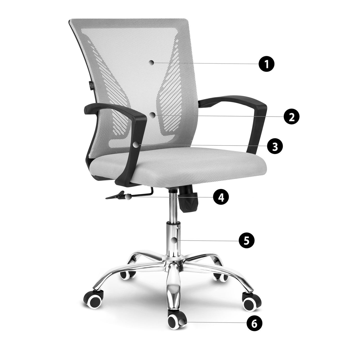 Micro-mesh office chair Sofotel Gontia gray