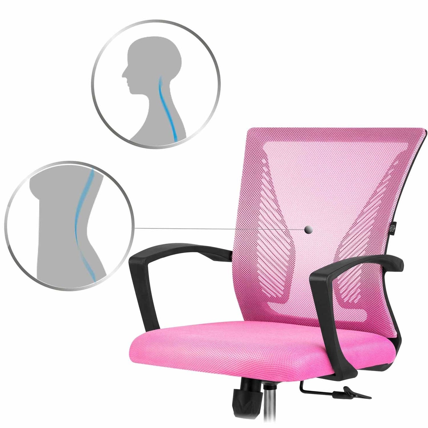 Micro-mesh office chair Sofotel Gontia pink