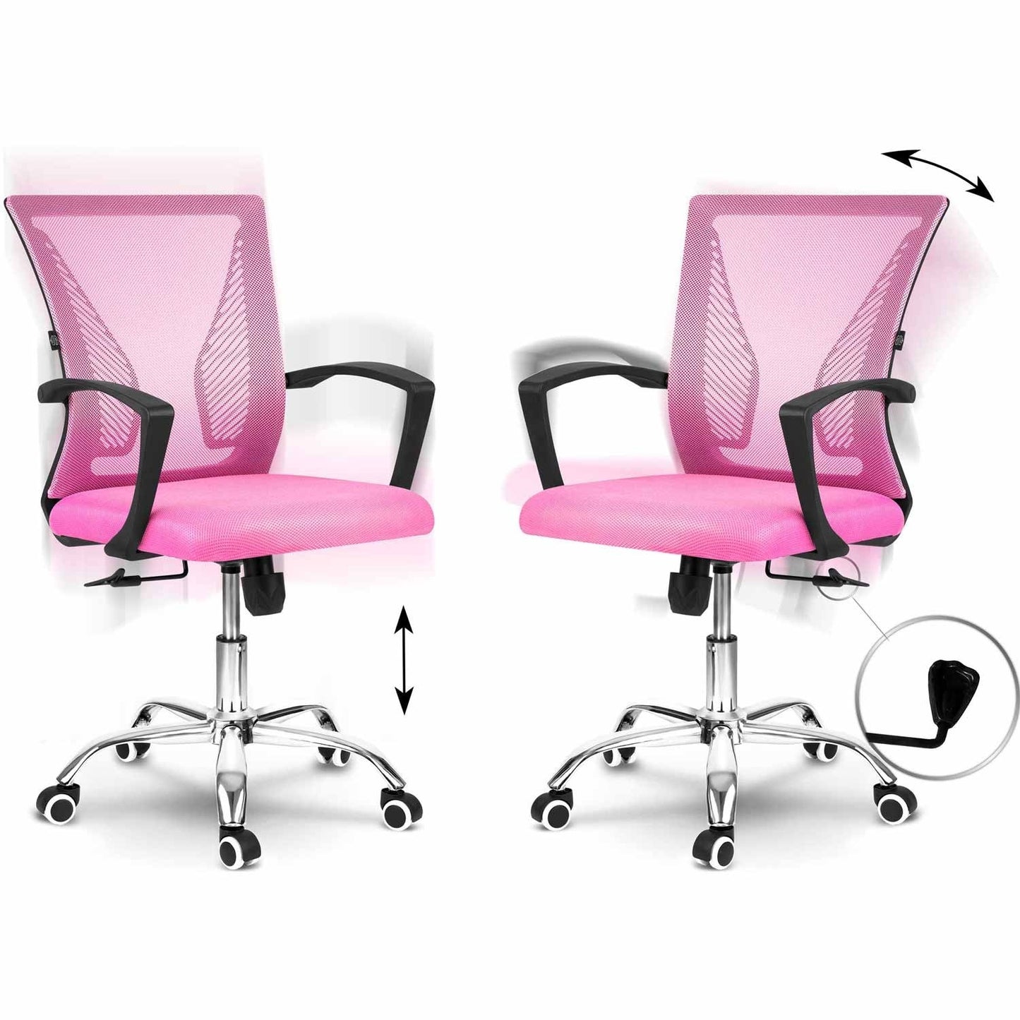 Micro-mesh office chair Sofotel Gontia pink