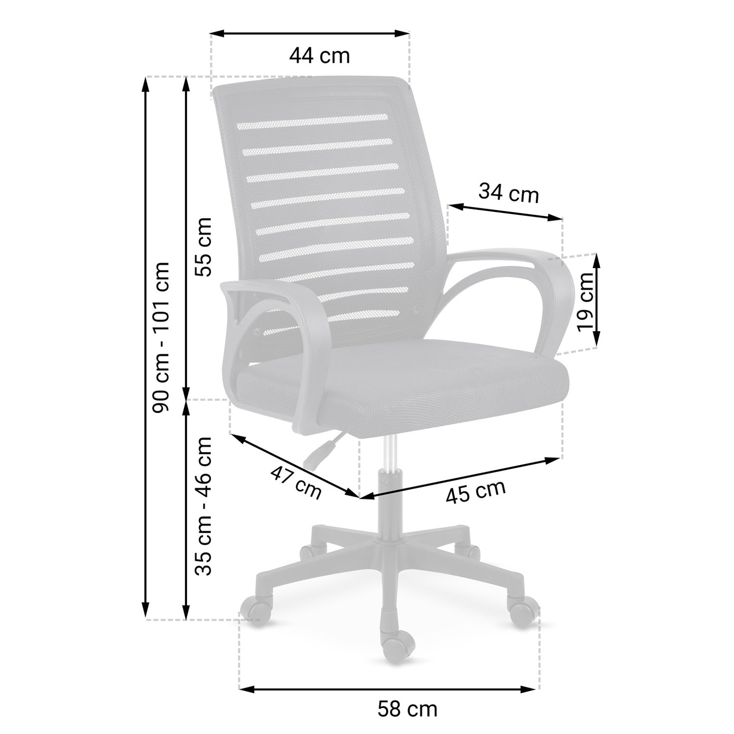 Micro-mesh office chair Sofotel Iliana