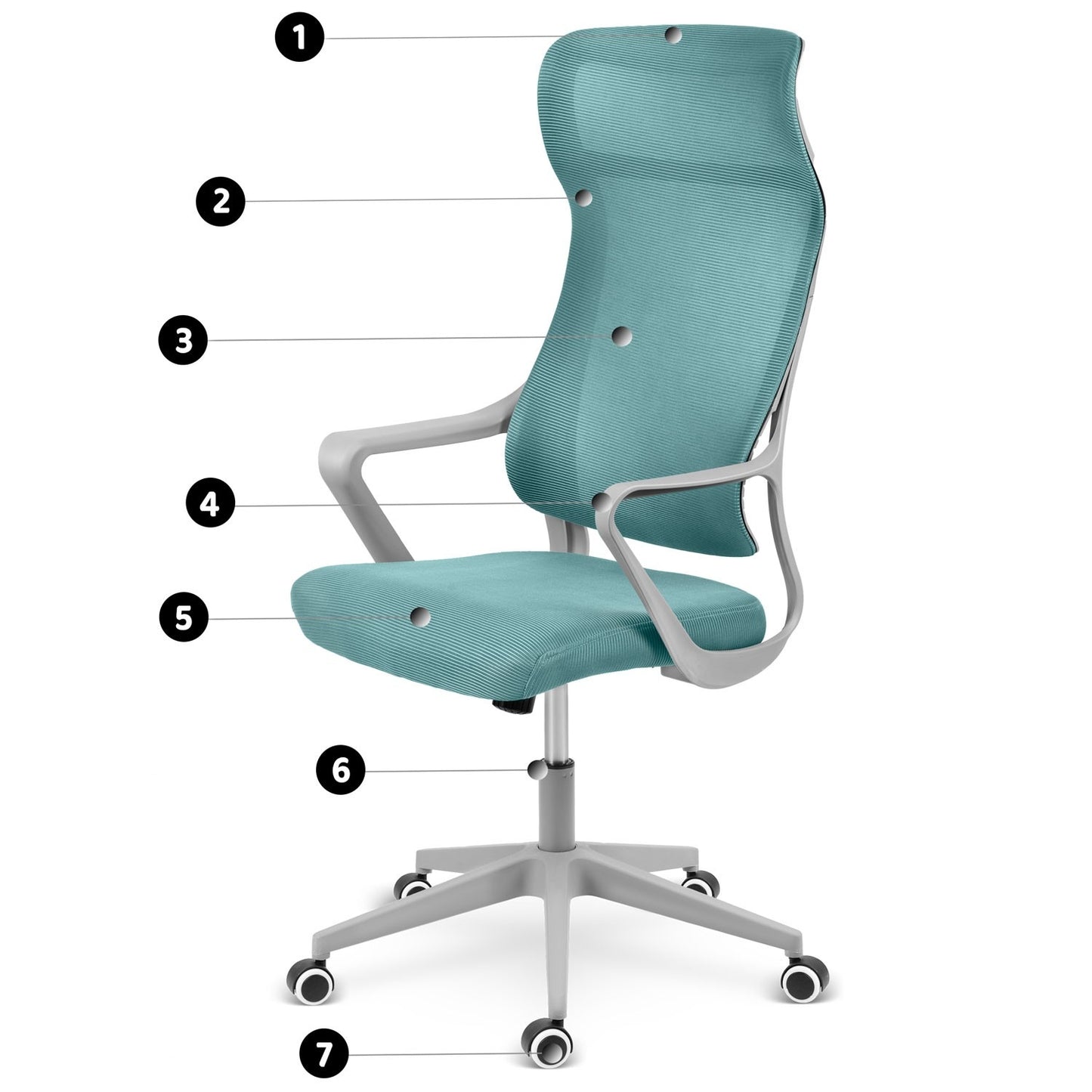 Micro-mesh office chair Sofotel Labi navy