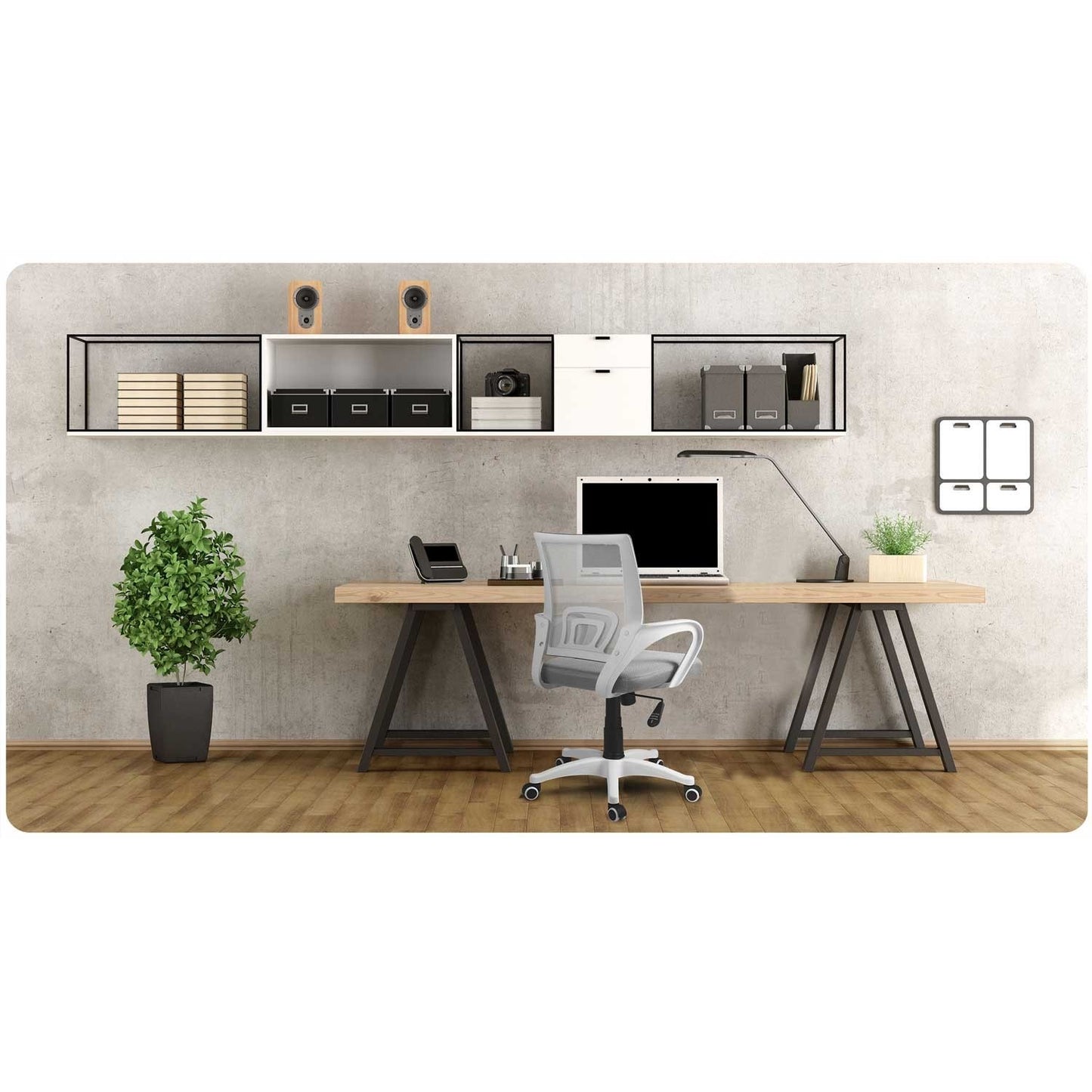 Micro-mesh office chair Sofotel Latok light gray