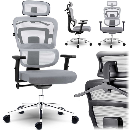 Micro-mesh office chair Sofotel Nicea gray