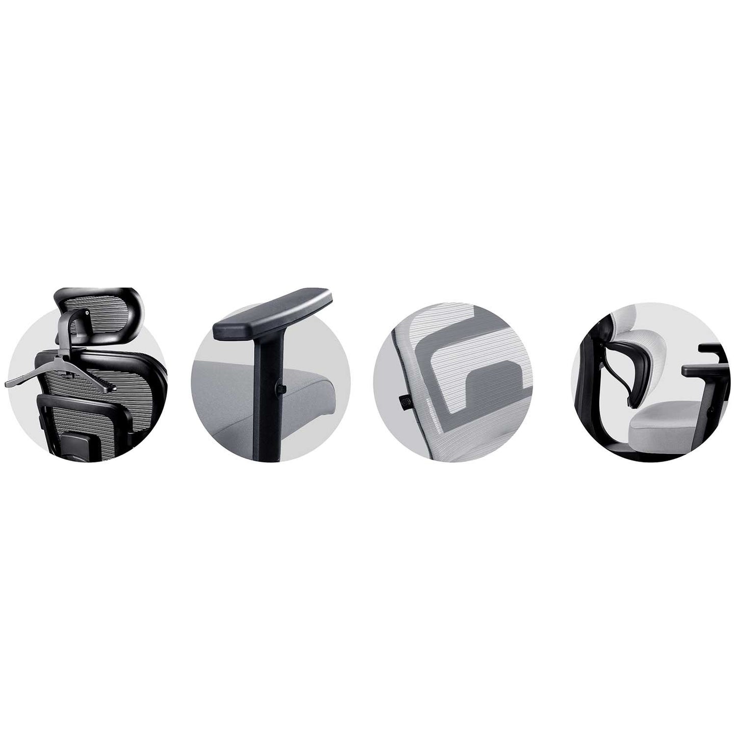 Micro-mesh office chair Sofotel Nicea gray