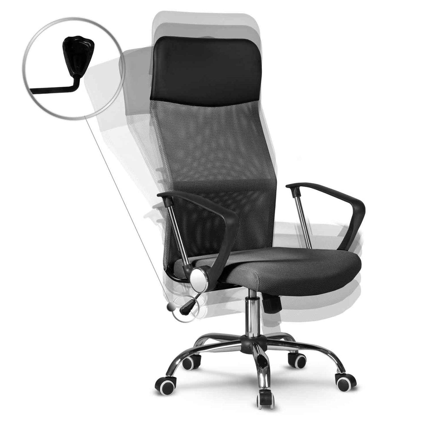 Micro-mesh office chair Sofotel Sydney dark grey