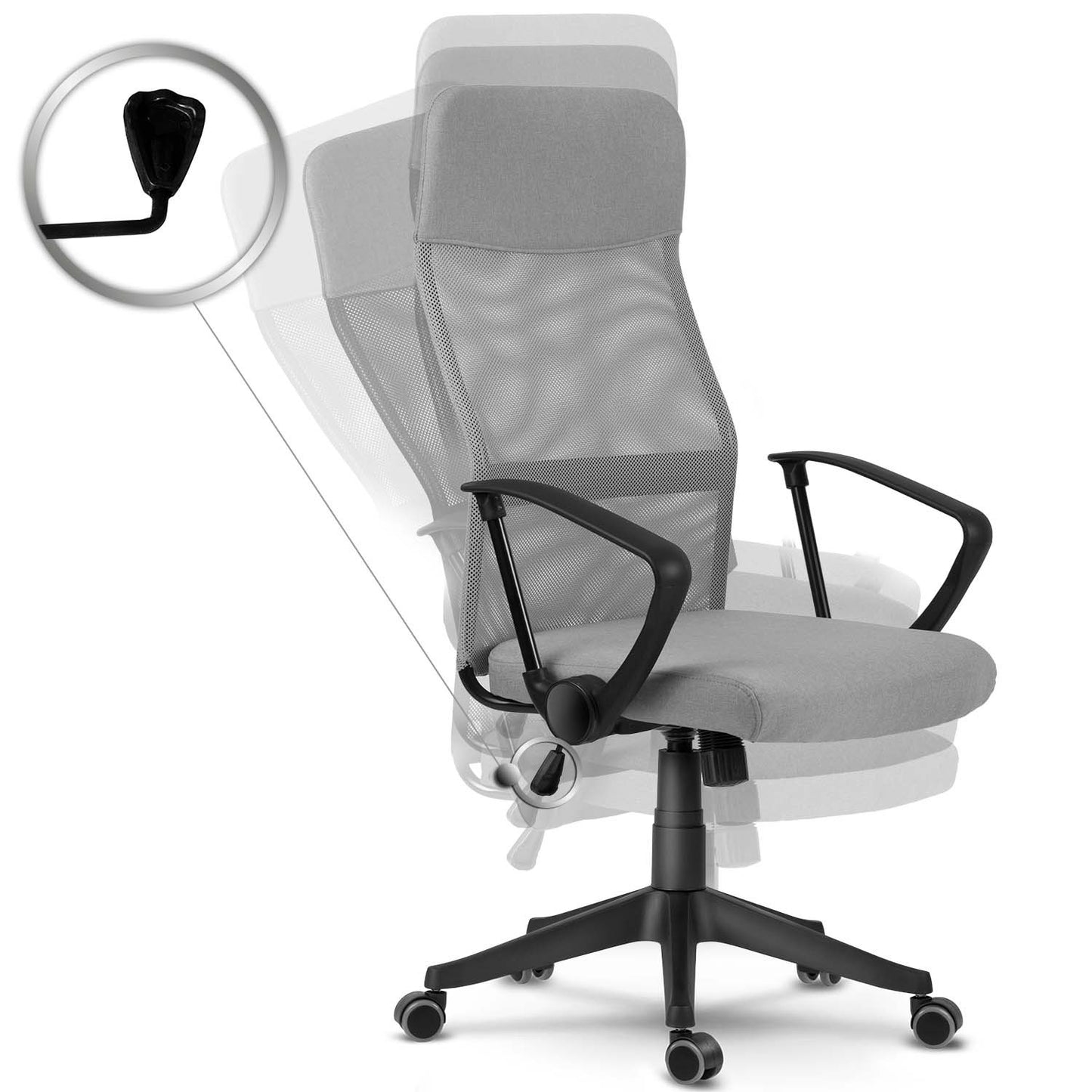Micro-mesh office chair Sofotel Sydney light grey