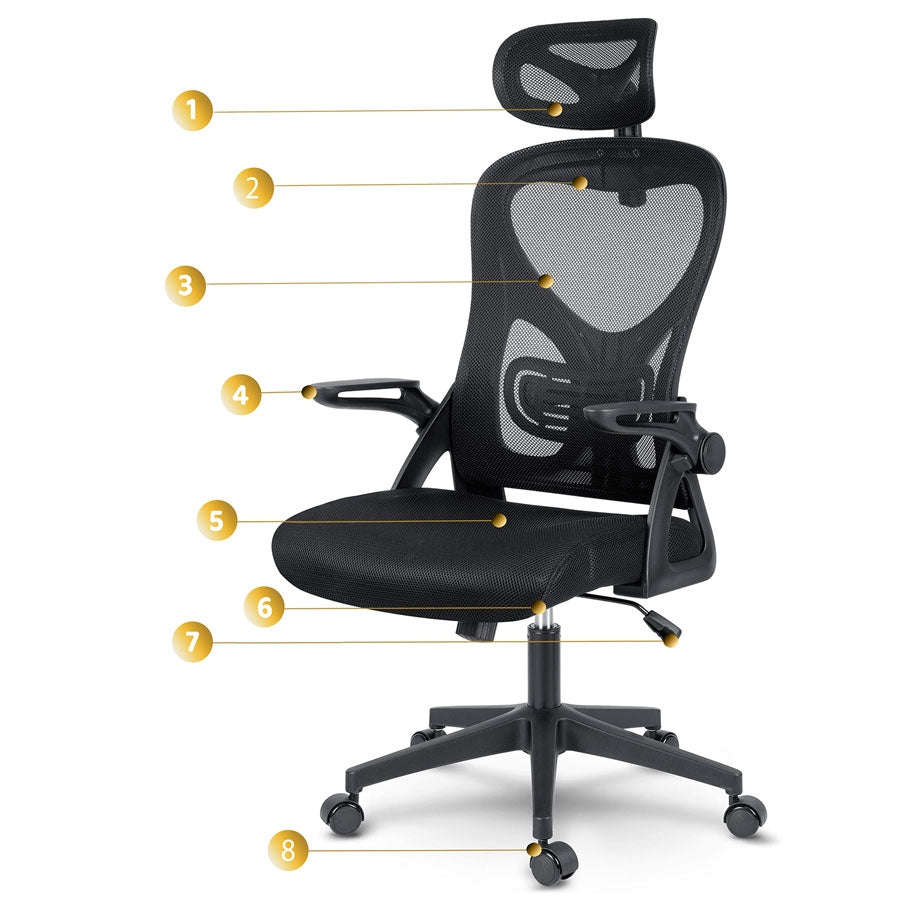 Micro-mesh office chair Sofotel Todden black