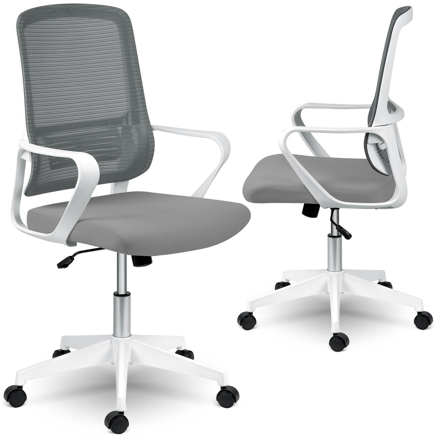Micro-mesh office chair Sofotel Wizo gray and white