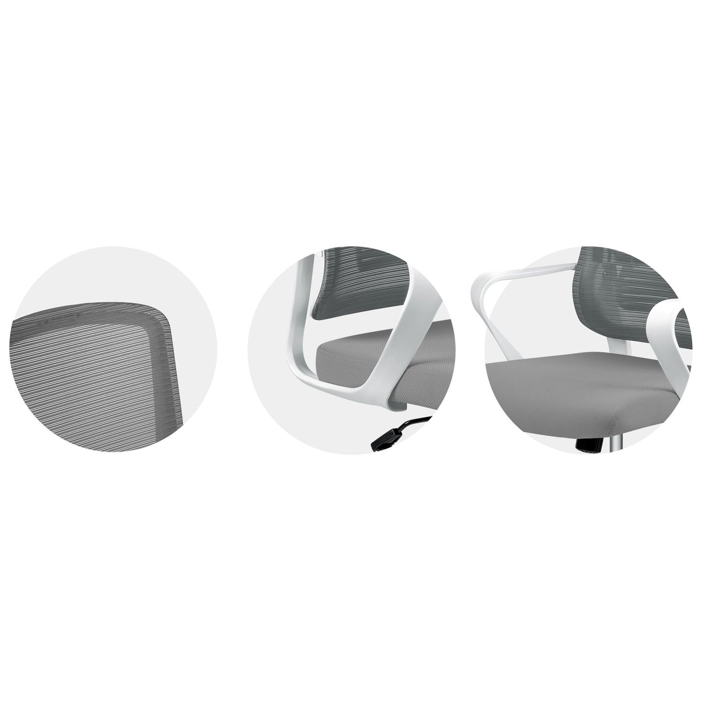 Micro-mesh office chair Sofotel Wizo gray and white