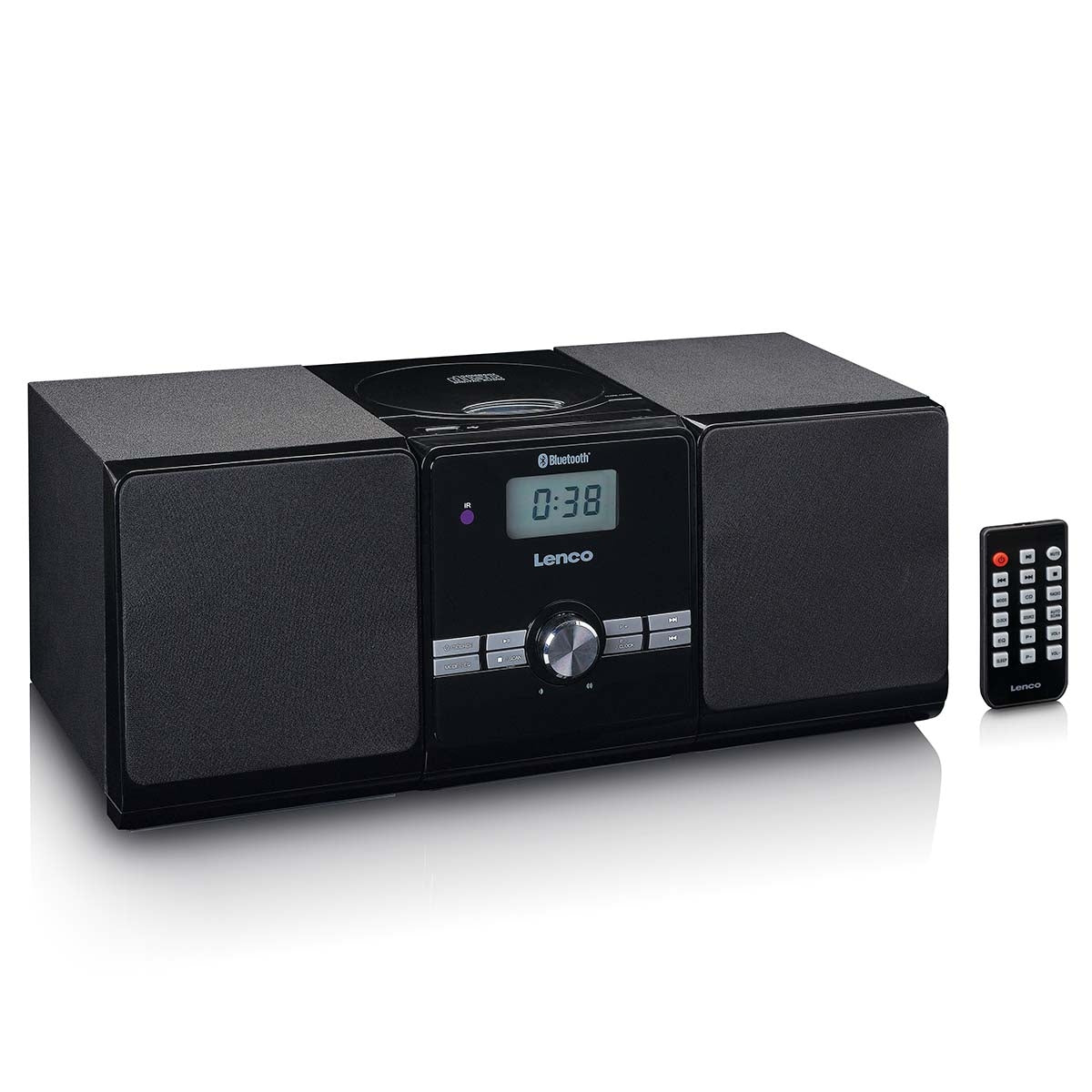 Micro set with CD/MP3 Bluetooth USB Remote Control Black