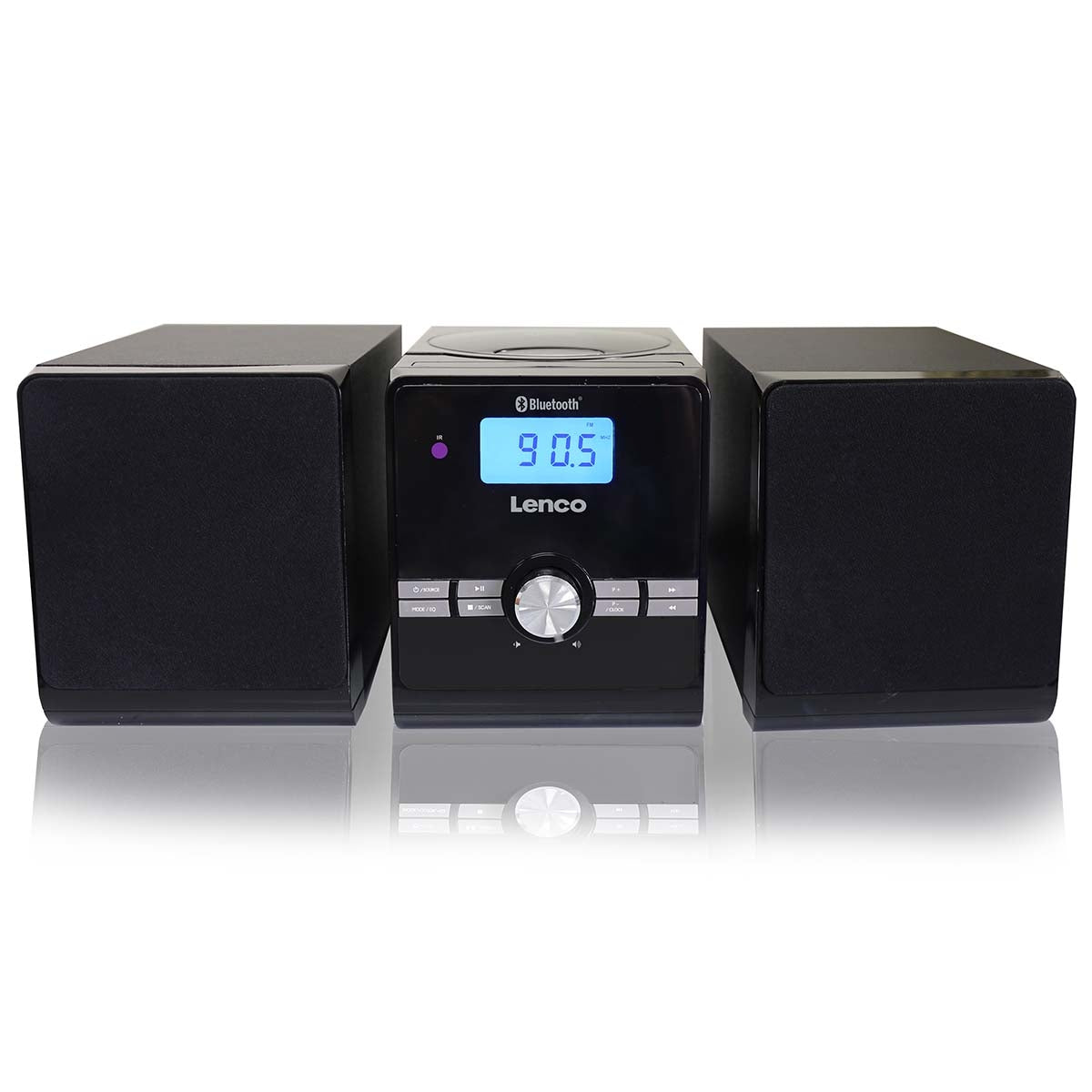 Micro set with CD/MP3 Bluetooth USB Remote Control Black