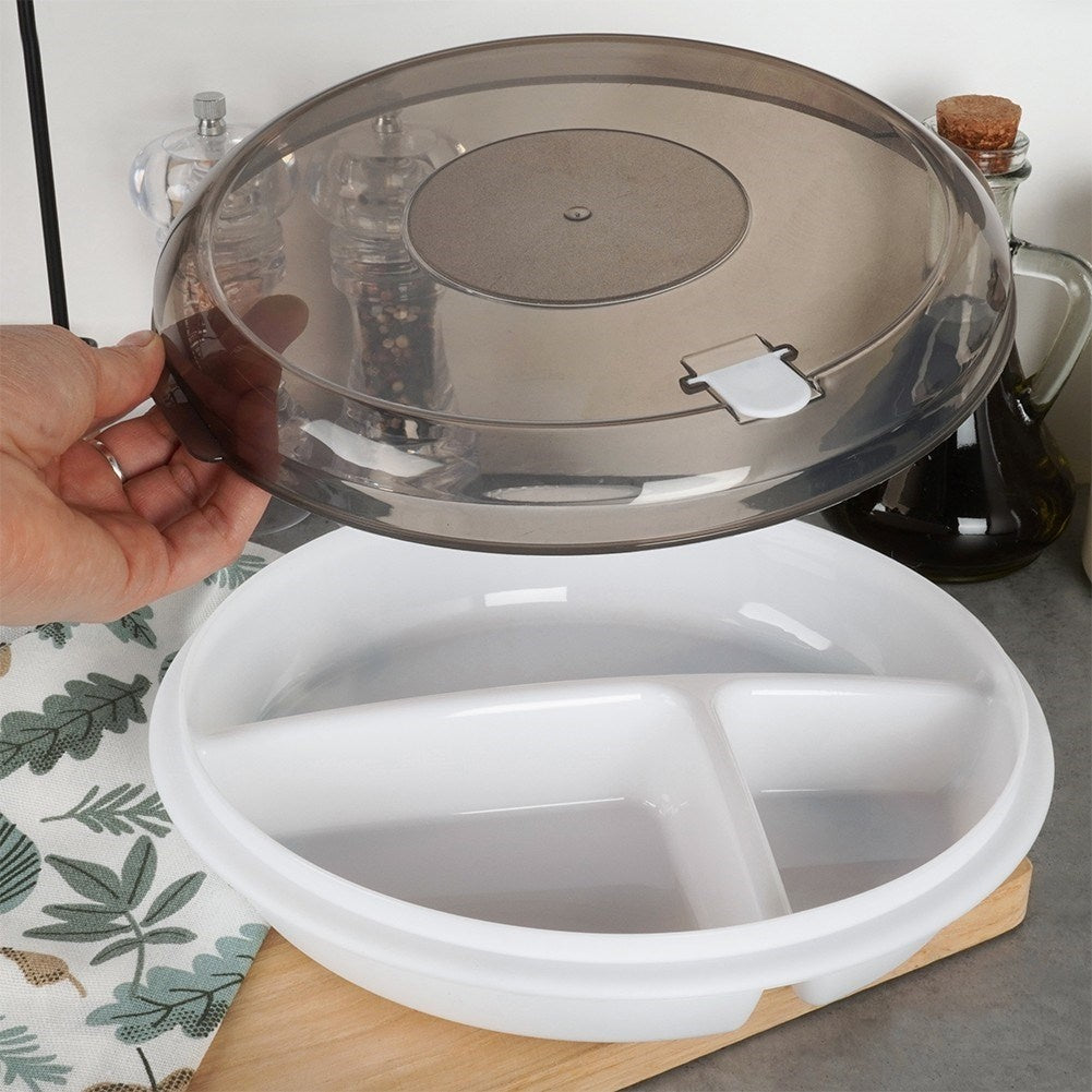 Microwave Safe Lunch Box with Sections and Steam Vent