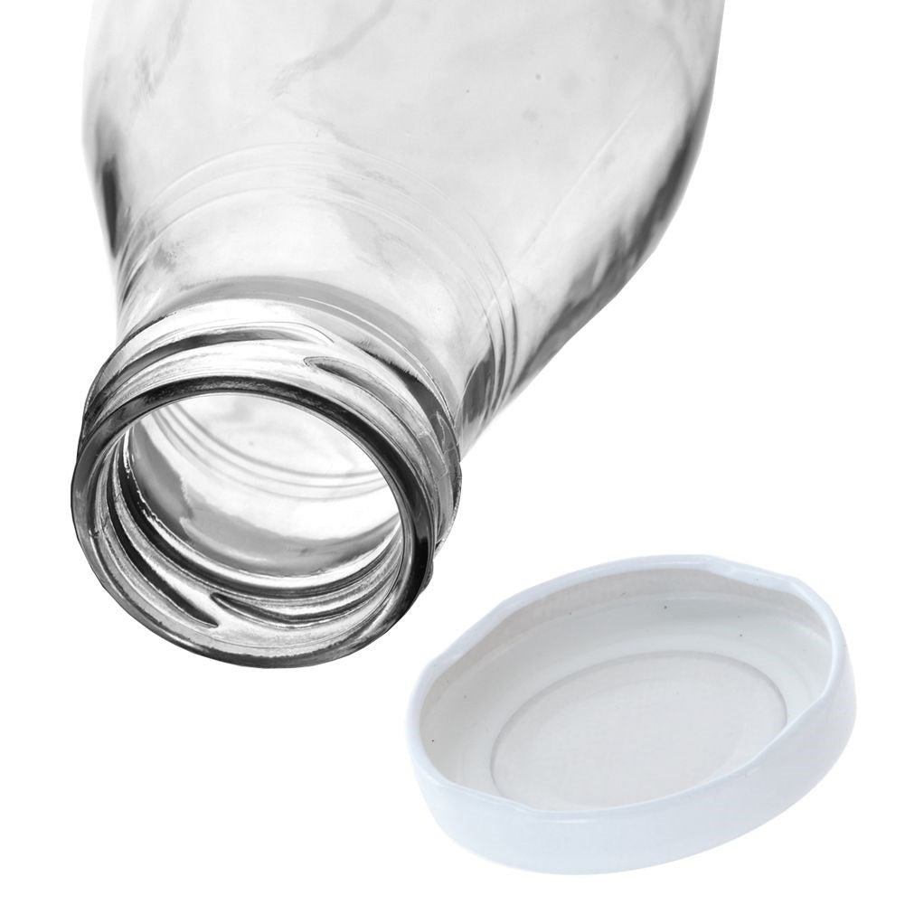 Milk bottle lid in metal with clips for longer durability