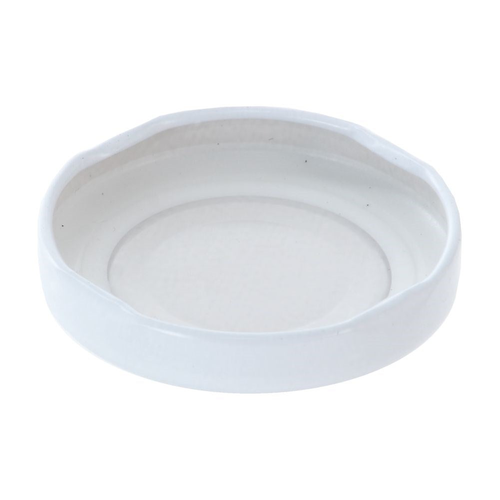 Milk bottle lid in metal with clips for longer durability