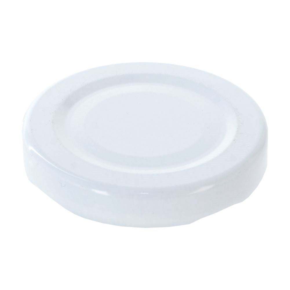 Milk bottle lid in metal with clips for longer durability