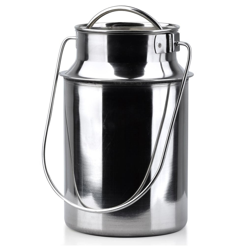 Milk jug in stainless steel for storage and transport