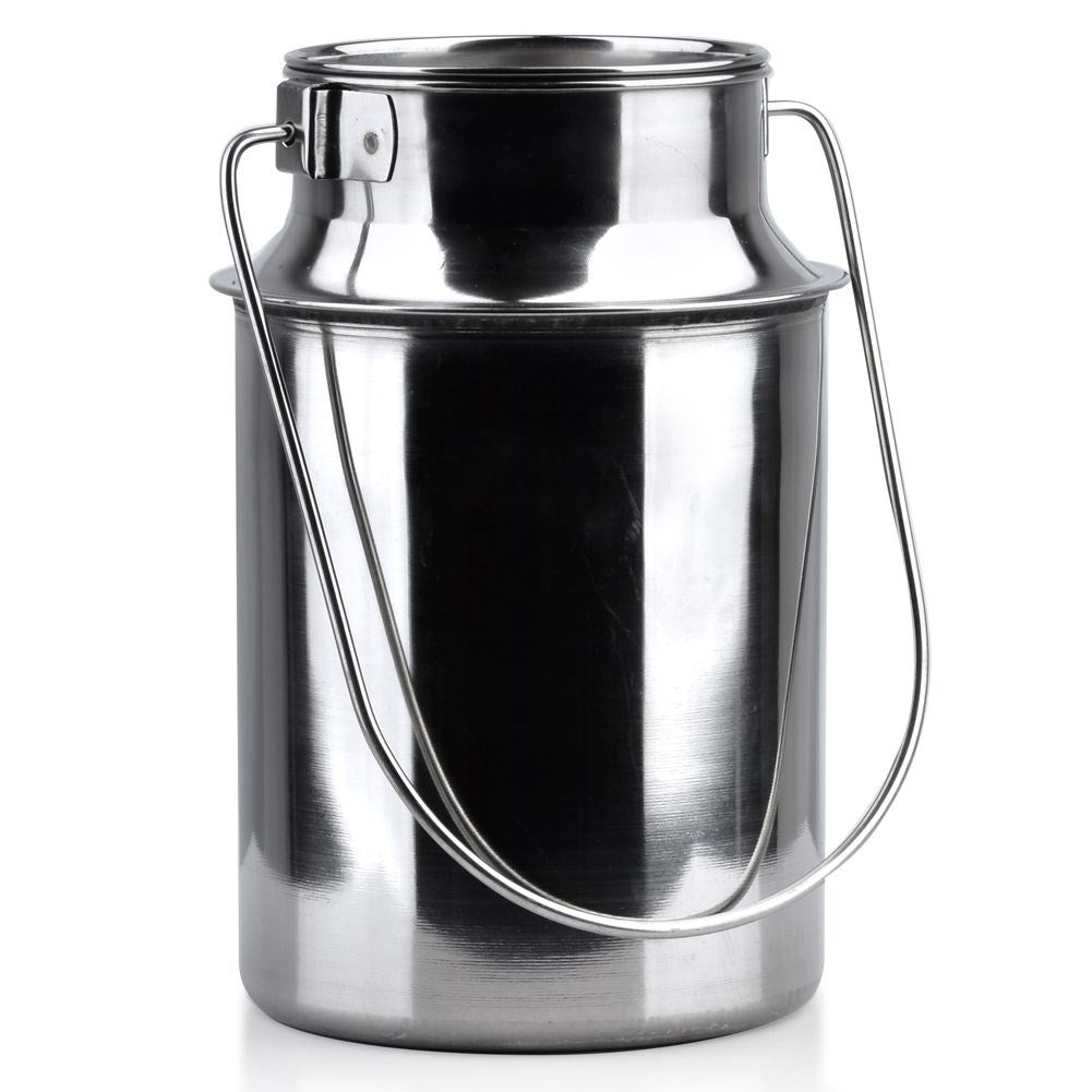 Milk jug in stainless steel for storage and transport