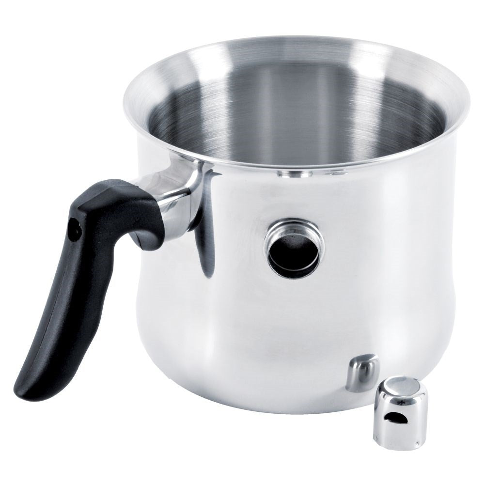 Milk pot: Prevents burning, Fits all stoves