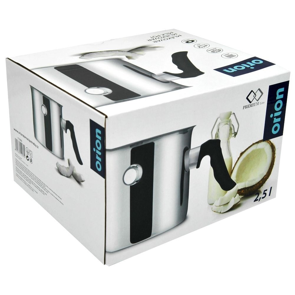 Milk pot: Prevents burning, Fits all stoves