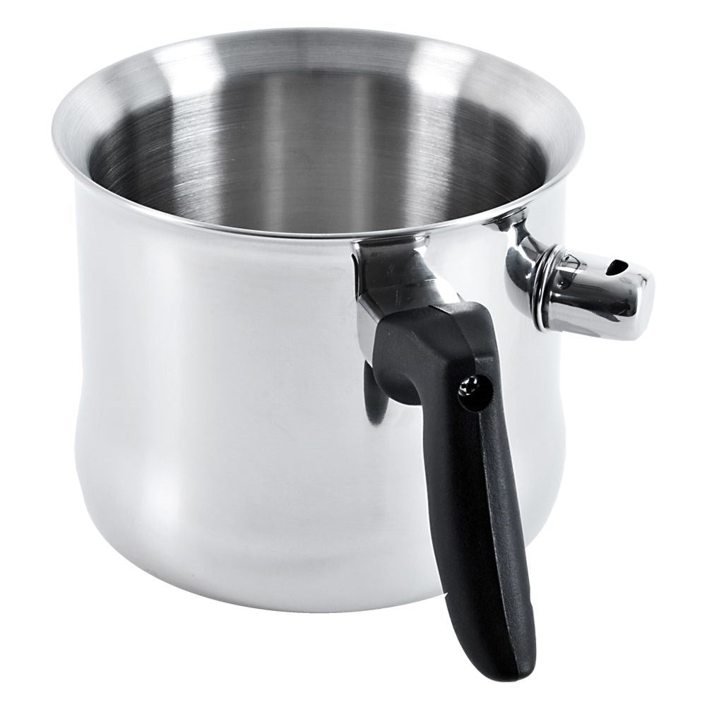Milk pot: Prevents burning, Fits all stoves