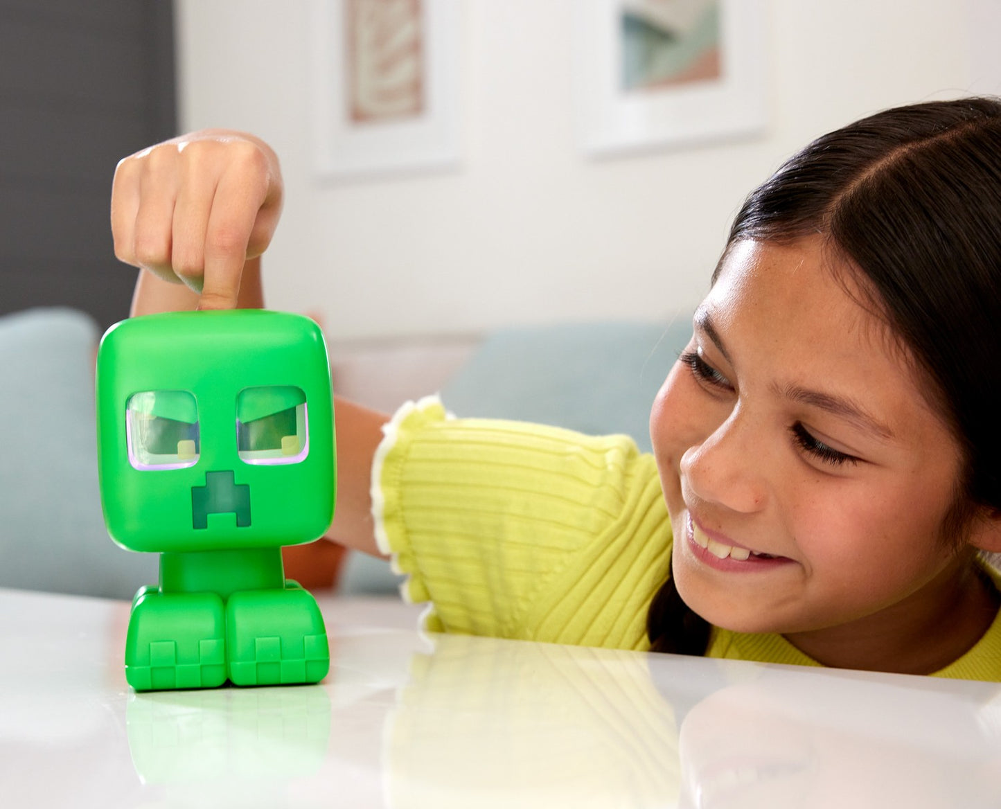 Minecraft Creeper Toy with Sound and Light, 15 cm